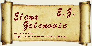 Elena Zelenović vizit kartica